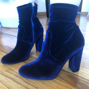 Steve Madden velvet booties